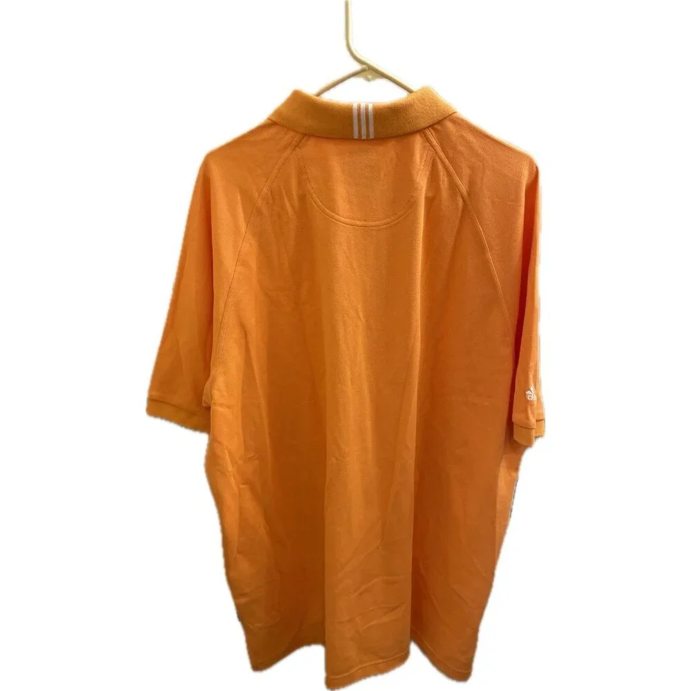 NWT Adidas ClimaLite Polo Shirt Men's Xl Embroidered Logo Orange